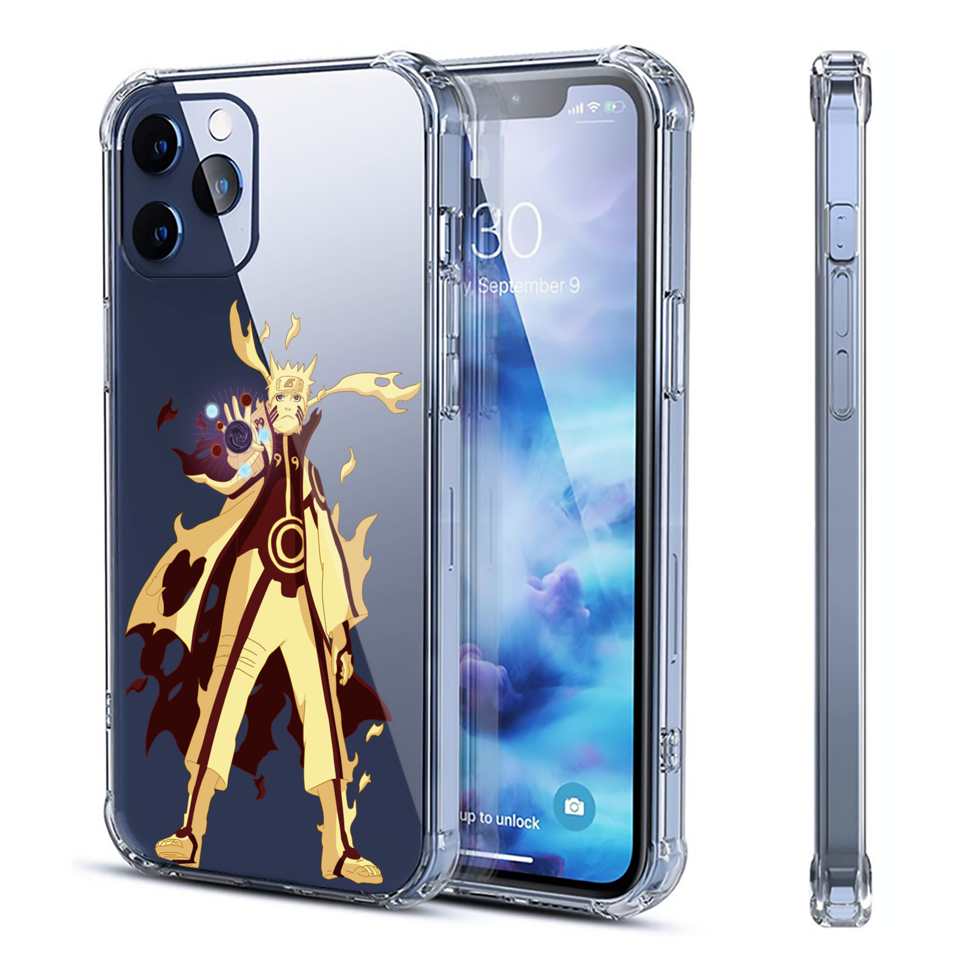 （画像用） NARUTO -ナルト- うずまき ナルト Uzumaki Naruto 【iPhone 12シリーズ対応】透明スマホケース（クリアソフトケース）